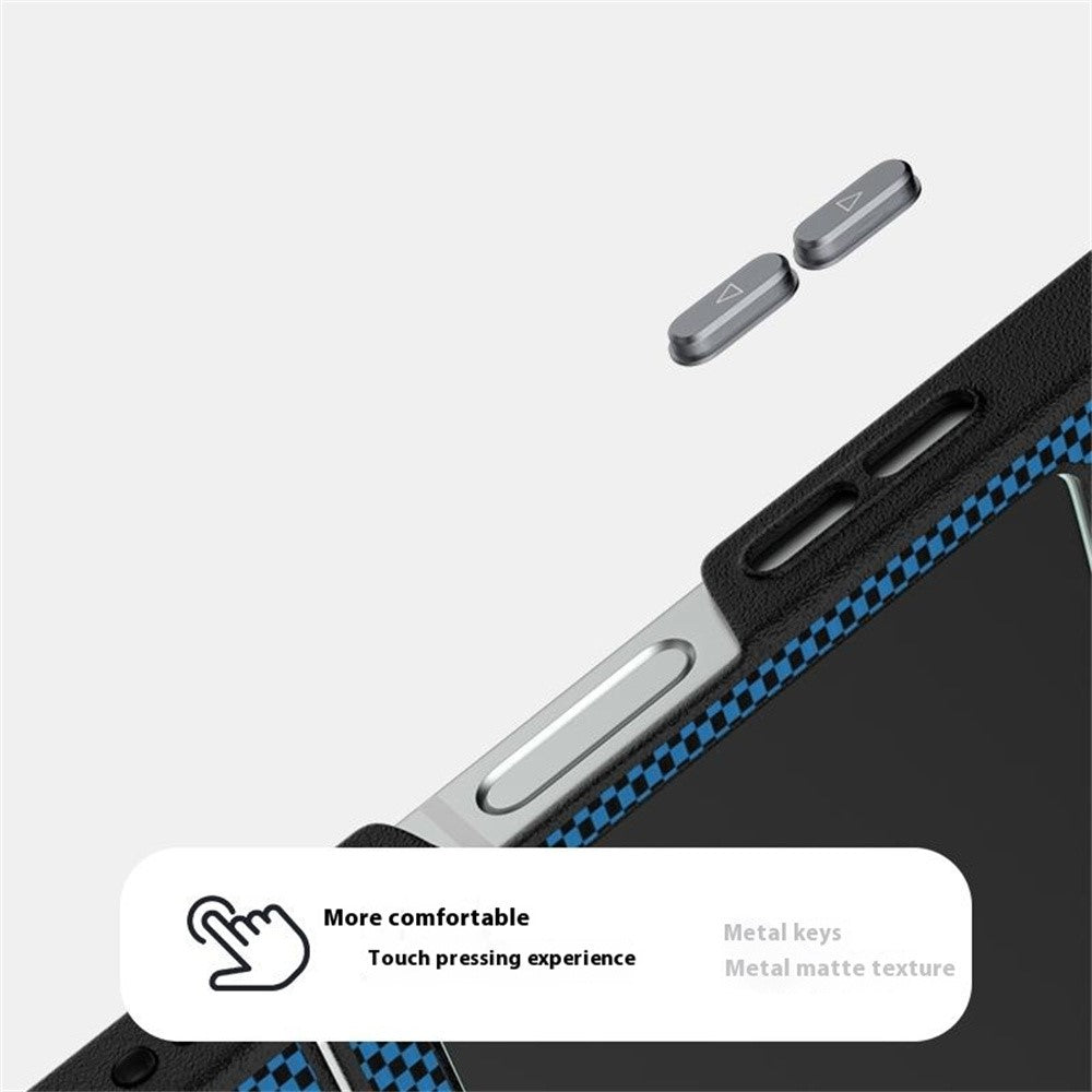 ABEEL For Samsung Galaxy Z Flip7 FE 5G / Z Flip6 5G Case Compatible with MagSafe Printed PC TPU Aluminum Alloy Leather Phone Cover - Outstanding No. 2