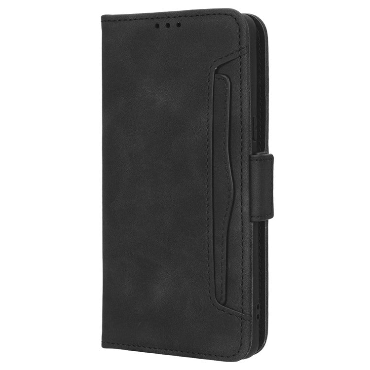 Shockproof Phone Cover For Google Pixel 7 5G, PU Leather Wallet Case Dual Magnetic Clasp Phone Shell with Stand Card Holder - Black