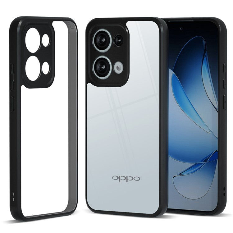 IBMRS For Oppo Reno13 5G (Global) Case TPU + PC Heavy Duty Shockproof Phone Cover Camera Protection - Transparent Black