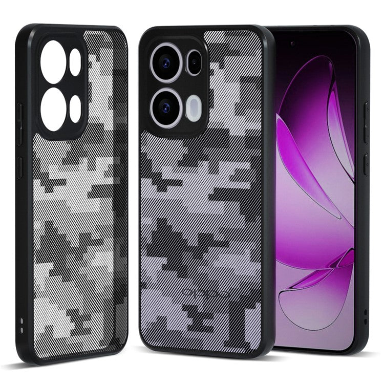 IBMRS For Oppo Reno13 Pro 5G Case TPU + PC Heavy Duty Shockproof Phone Cover - Grid Camouflage