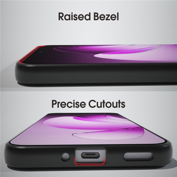 IBMRS For Oppo Reno13 Pro 5G Case TPU + PC Heavy Duty Shockproof Phone Cover - Transparent Black