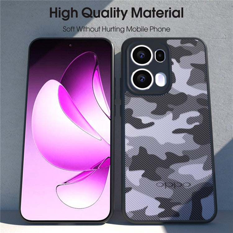 IBMRS For Oppo Reno13 Pro 5G Case TPU + PC Heavy Duty Shockproof Phone Cover - Transparent Black