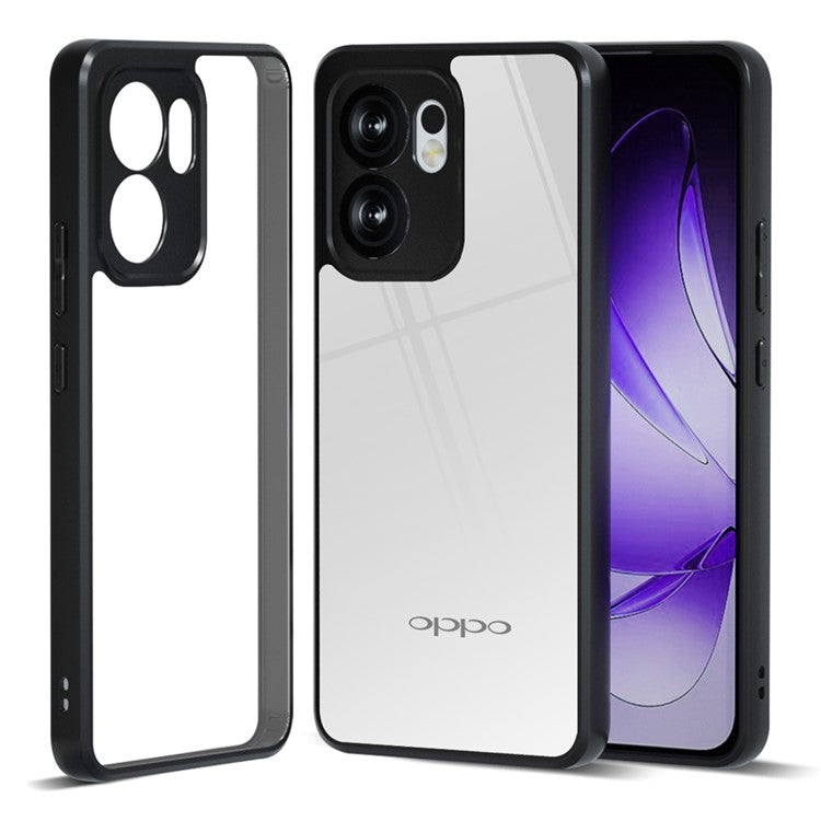 IBMRS For Oppo Reno13 F 5G / 4G Case TPU + PC Heavy Duty Shockproof Phone Cover - Transparent Black