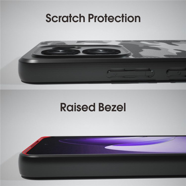 IBMRS For Oppo Reno13 F 5G / 4G Case TPU + PC Heavy Duty Shockproof Phone Cover - Transparent Black