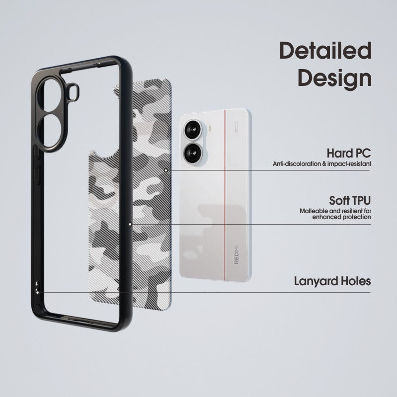 IBMRS For Xiaomi Redmi Turbo 4 5G / Poco X7 Pro 5G Case TPU + PC Heavy Duty Shockproof Phone Cover - Artistic Camouflage
