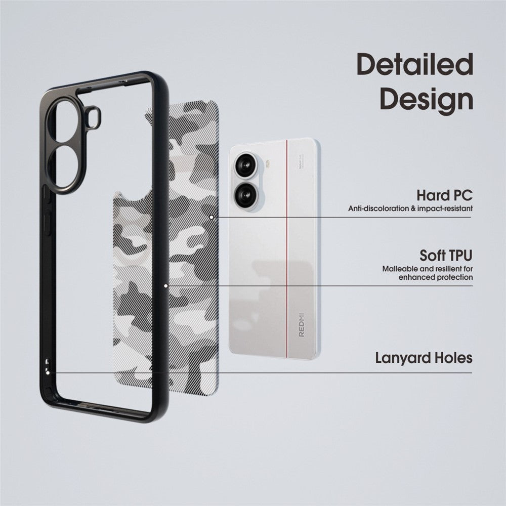 IBMRS For Xiaomi Redmi Turbo 4 5G / Poco X7 Pro 5G Case TPU + PC Heavy Duty Shockproof Phone Cover - Artistic Camouflage