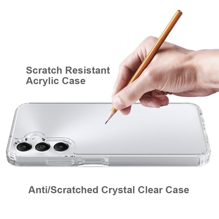 For Samsung Galaxy M14 4G Clear Phone Case TPU + Acrylic Shockproof Phone Back Cover
