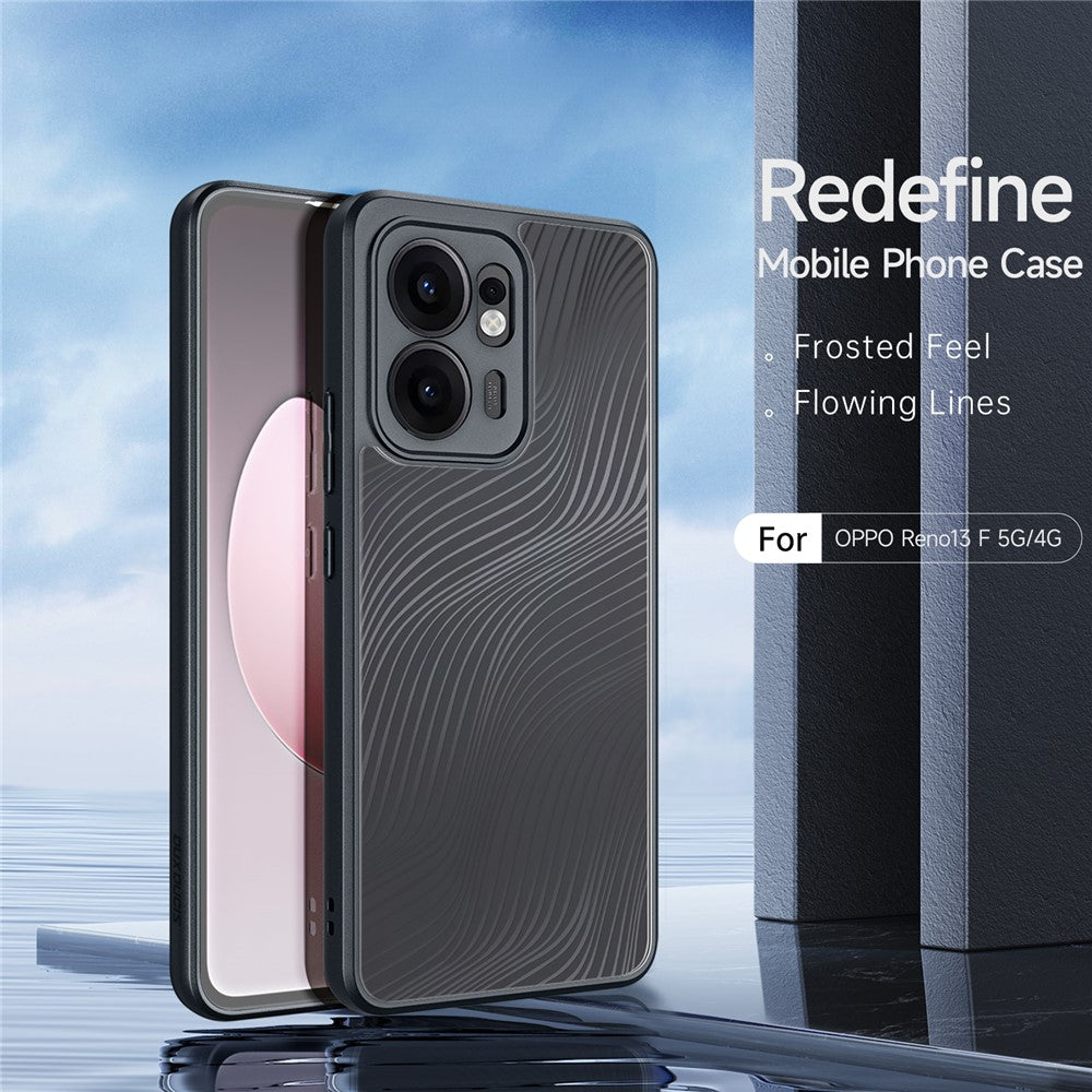 For Oppo Reno13 F 4G / Oppo Reno13 F 5G Case DUX DUCIS Aimo Series TPU+PC Matte Drop-proof Phone Cover (REACH Certification) - Black