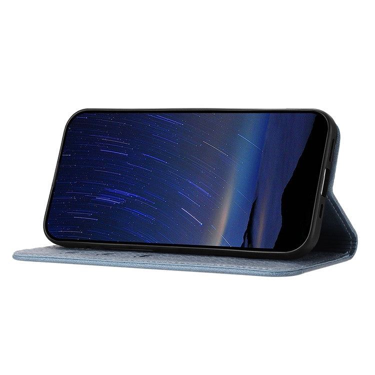 For iPhone 16e Case Woven Texture PU Leather Wallet Phone Cover - Grey