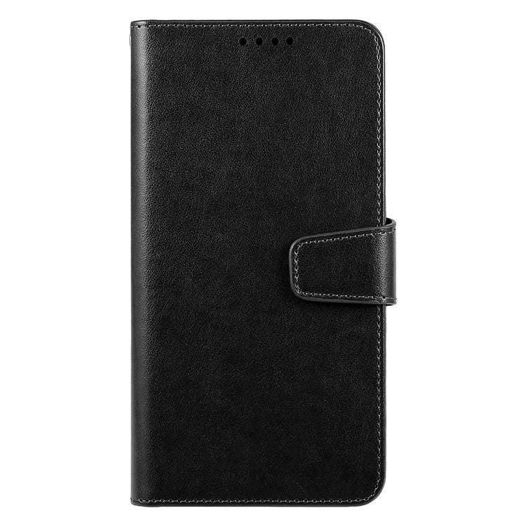 For iPhone 16e Case Stand Card Holder Wallet Leather Phone Cover - Black