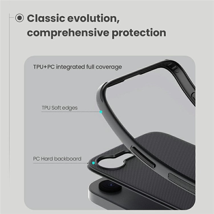 NILLKIN Frosted Shield Pro for iPhone 16e Case Compatible with MagSafe PC + TPU Phone Cover