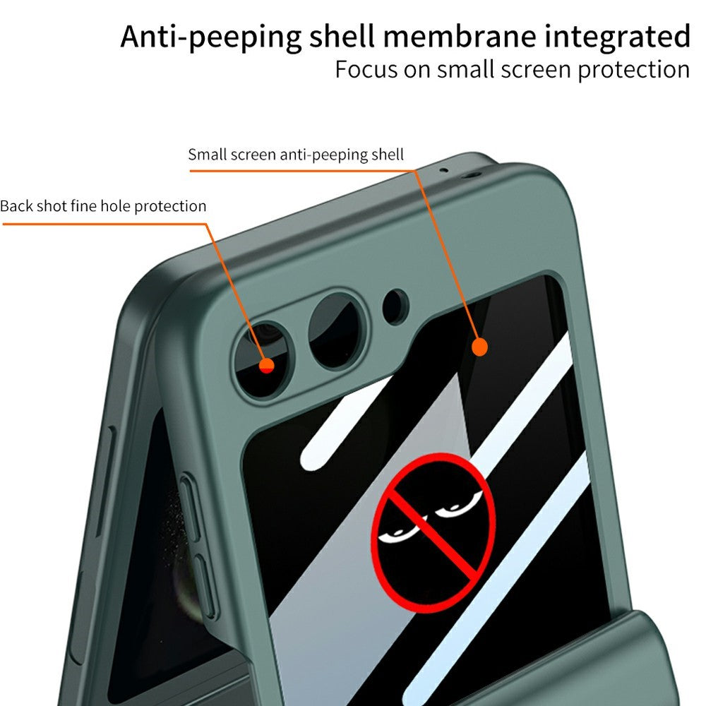 GKK 10691 For Samsung Galaxy Z Flip7 FE 5G / Z Flip6 5G Case with Privacy Screen Film Magnetic Hinge Protection Phone Cover - Black