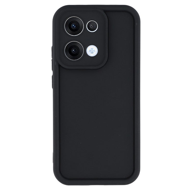 For Oppo Reno13 5G (Global) Case Grooved Design TPU Anti Slip Phone Cover - Black