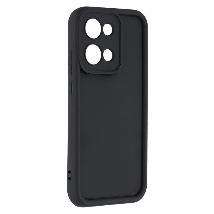 For Oppo Reno13 5G (Global) Case Grooved Design TPU Anti Slip Phone Cover - Black