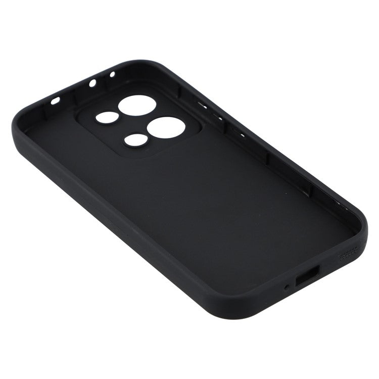 For Oppo Reno13 5G (Global) Case Grooved Design TPU Anti Slip Phone Cover - Black