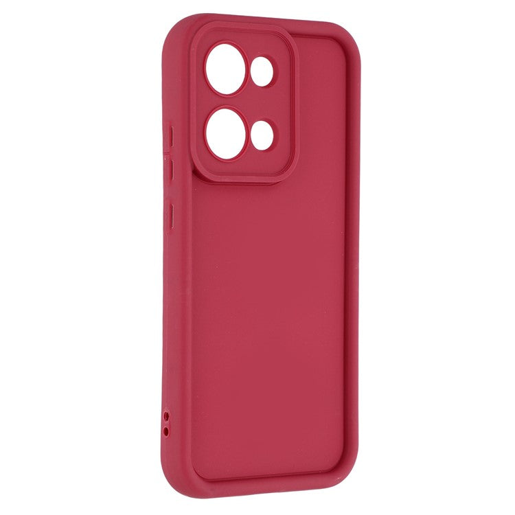 For Oppo Reno13 5G (Global) Case Grooved Design TPU Anti Slip Phone Cover - Red