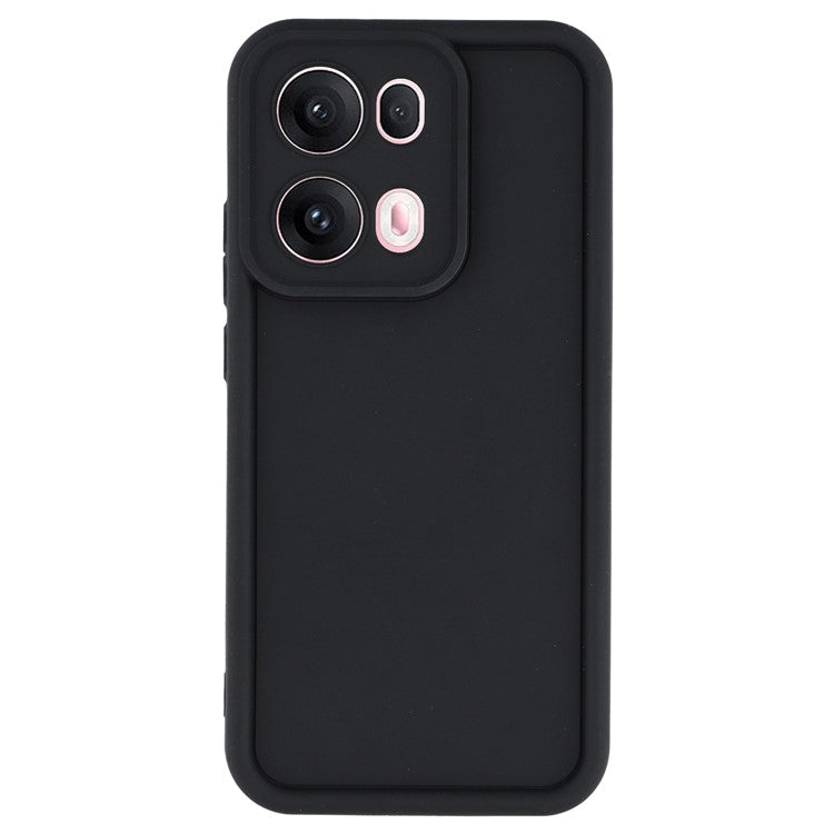 For Oppo Reno13 Pro 5G Case Grooved Design TPU Anti Slip Phone Cover - Black