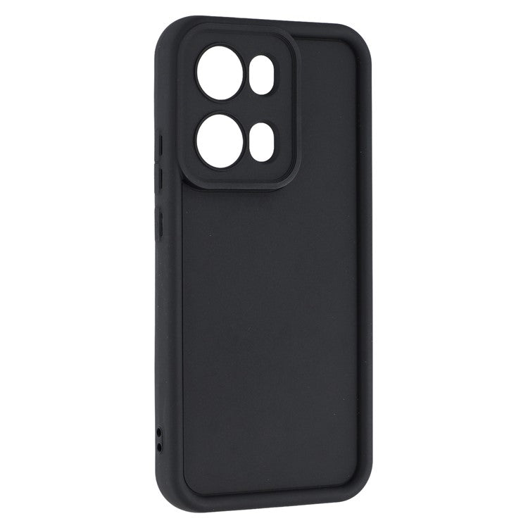 For Oppo Reno13 Pro 5G Case Grooved Design TPU Anti Slip Phone Cover - Black