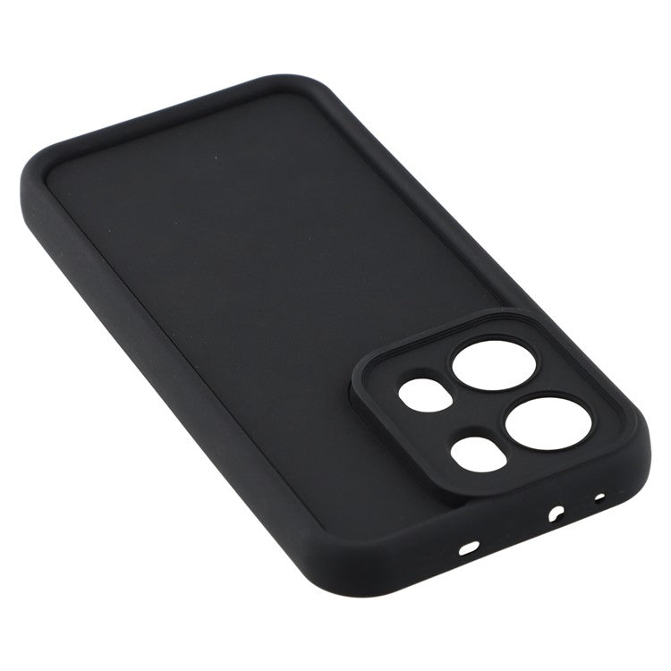 For Oppo Reno13 Pro 5G Case Grooved Design TPU Anti Slip Phone Cover - Black