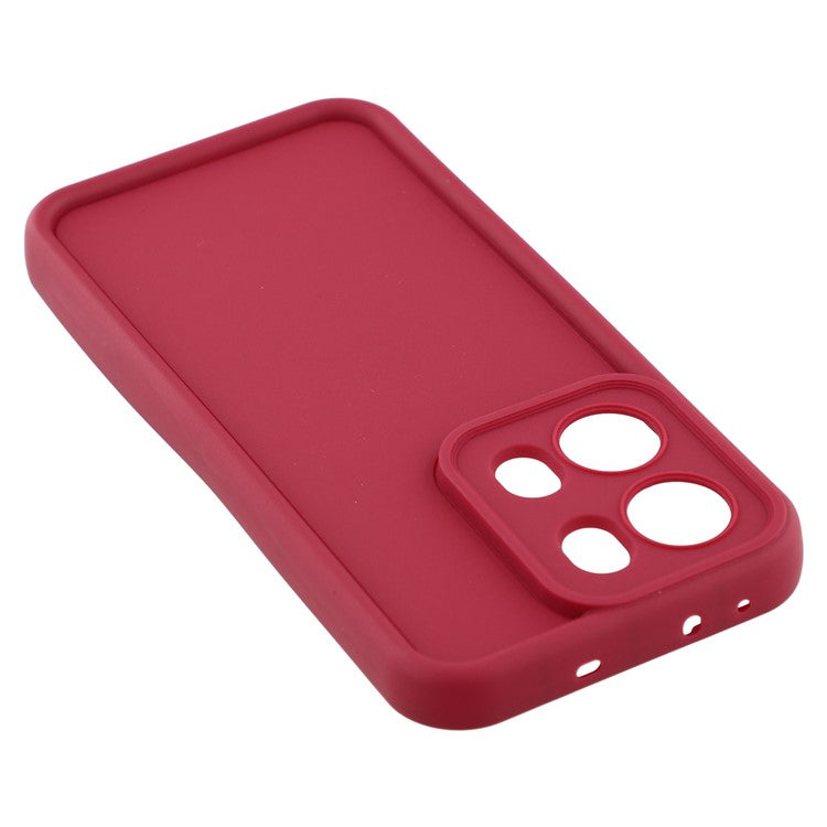 For Oppo Reno13 Pro 5G Case Grooved Design TPU Anti Slip Phone Cover - Red