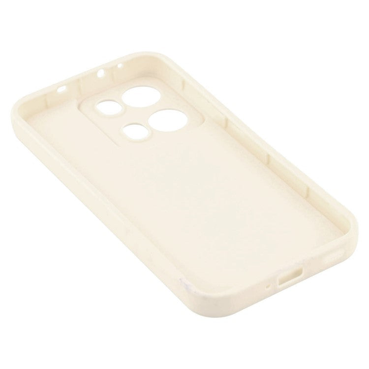 For Oppo Reno13 Pro 5G Case Grooved Design TPU Anti Slip Phone Cover - Beige