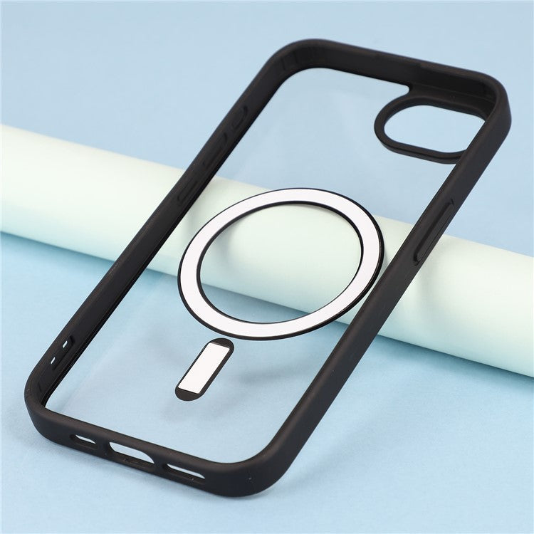 For iPhone 16e Case Compatible with MagSafe TPU + Acrylic Matte Phone Cover - Black
