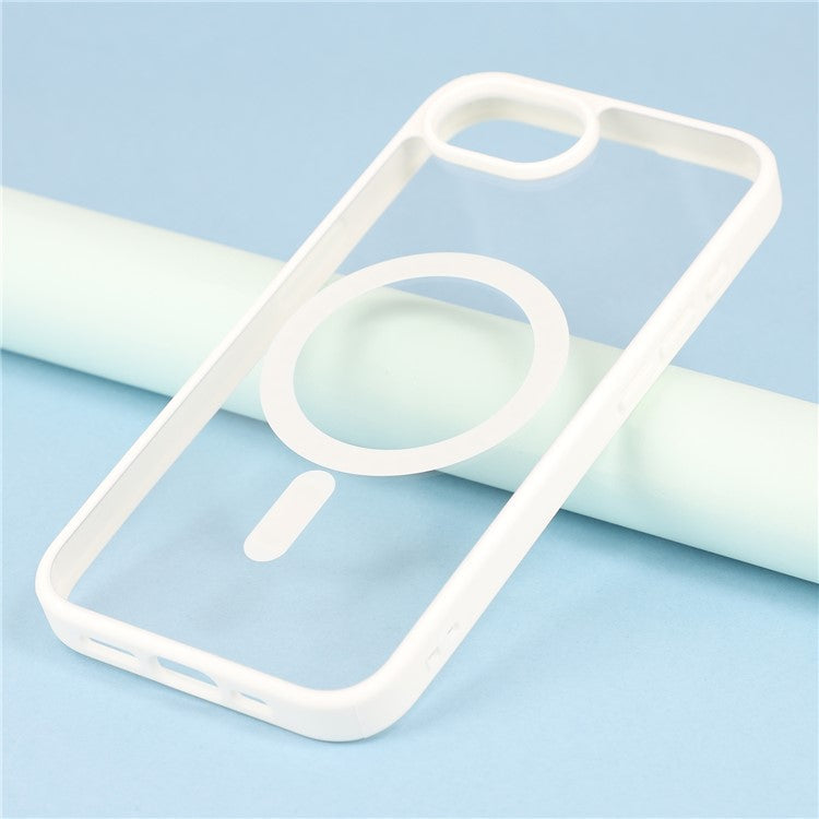 For iPhone 16e Case Compatible with MagSafe TPU + Acrylic Matte Phone Cover - White