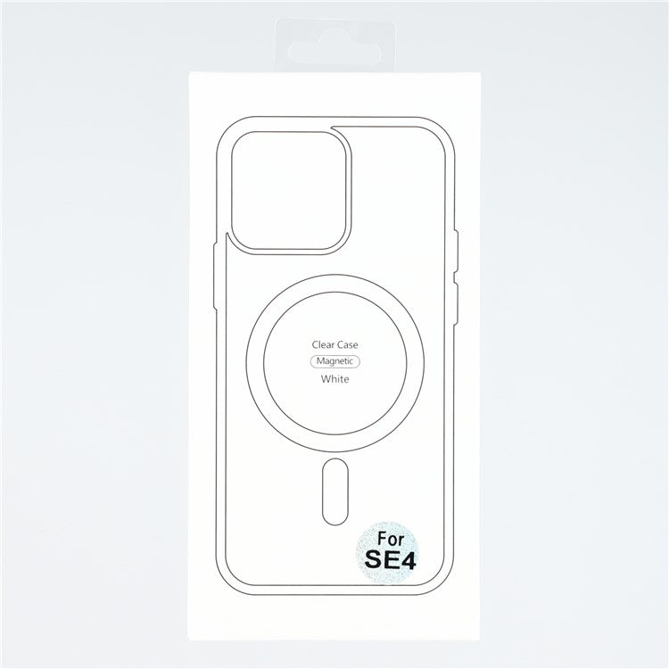 For iPhone 16e Case Compatible with MagSafe TPU + Acrylic Matte Phone Cover - White