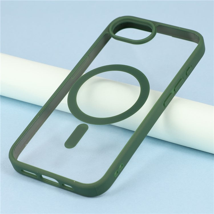 For iPhone 16e Case Compatible with MagSafe TPU + Acrylic Matte Phone Cover - Green