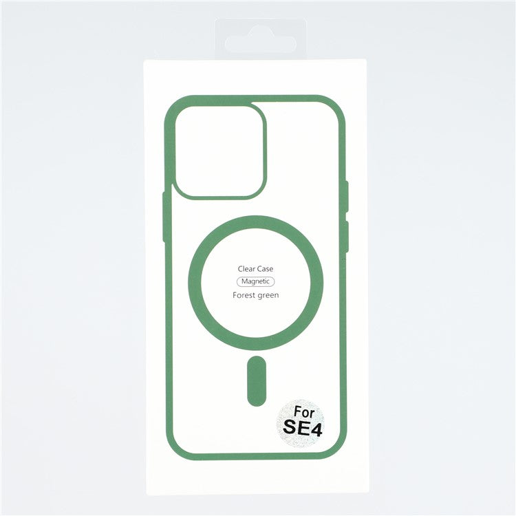 For iPhone 16e Case Compatible with MagSafe TPU + Acrylic Matte Phone Cover - Green