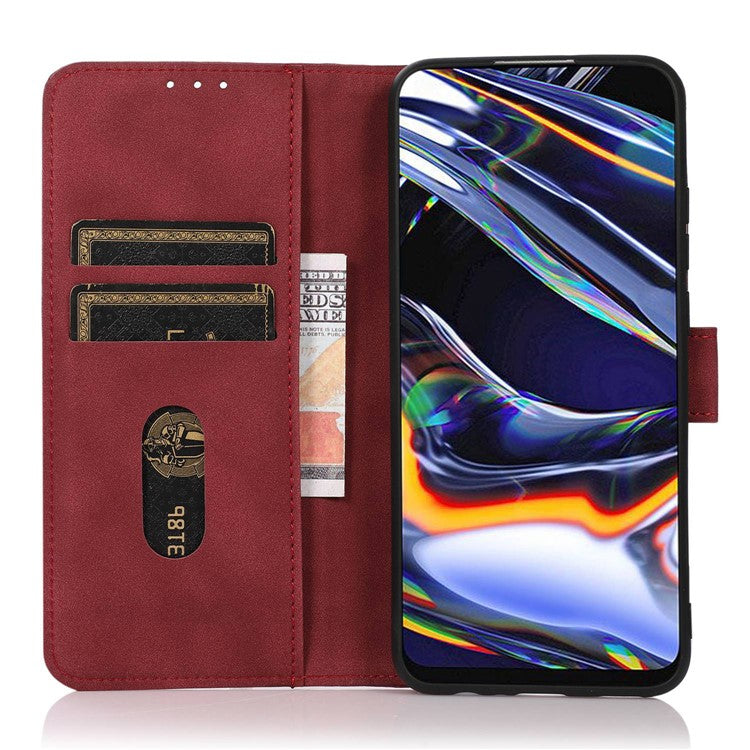 KHAZNEH For iPhone 16e Case PU Leather Wallet Stand Phone Cover - Red