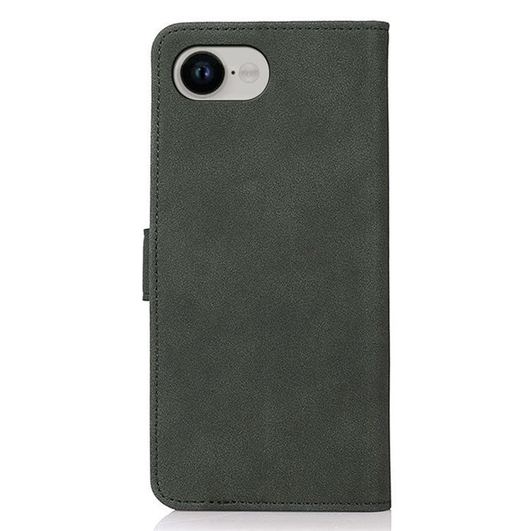KHAZNEH For iPhone 16e Case PU Leather Wallet Stand Phone Cover - Green