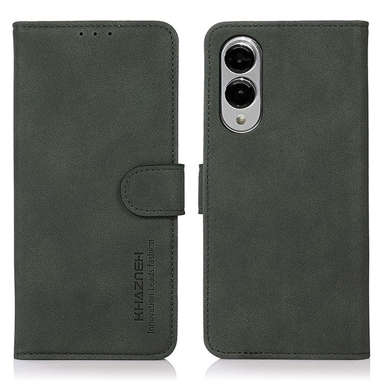 KHAZNEH For Samsung Galaxy S25 Edge Case PU Leather Wallet Stand Phone Cover - Green