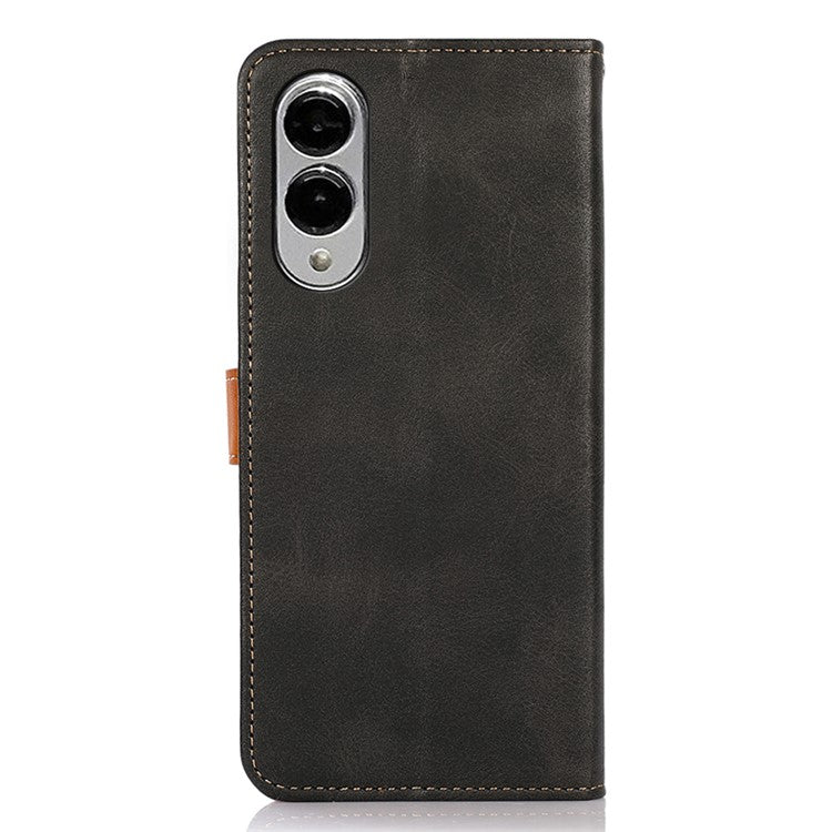KHAZNEH For Samsung Galaxy S25 Edge Wallet Phone Case Stand Leather Flip Cover - Black