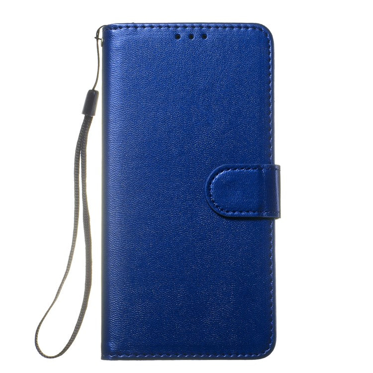 For Samsung Galaxy S25 Edge Case with Card Holder PU Leather Flip Wallet Phone Cover - Blue