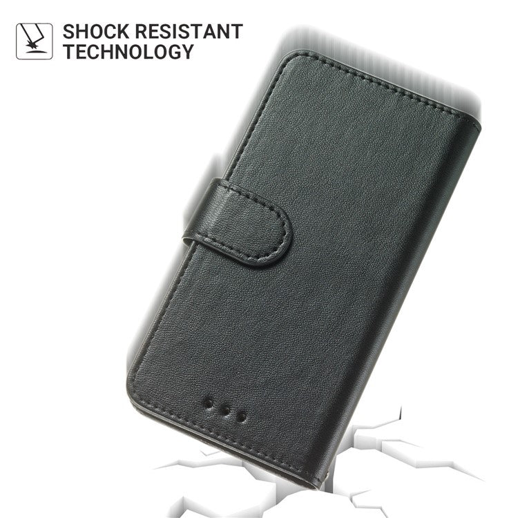 For Samsung Galaxy S25 Edge Case with Card Holder PU Leather Flip Wallet Phone Cover - Black