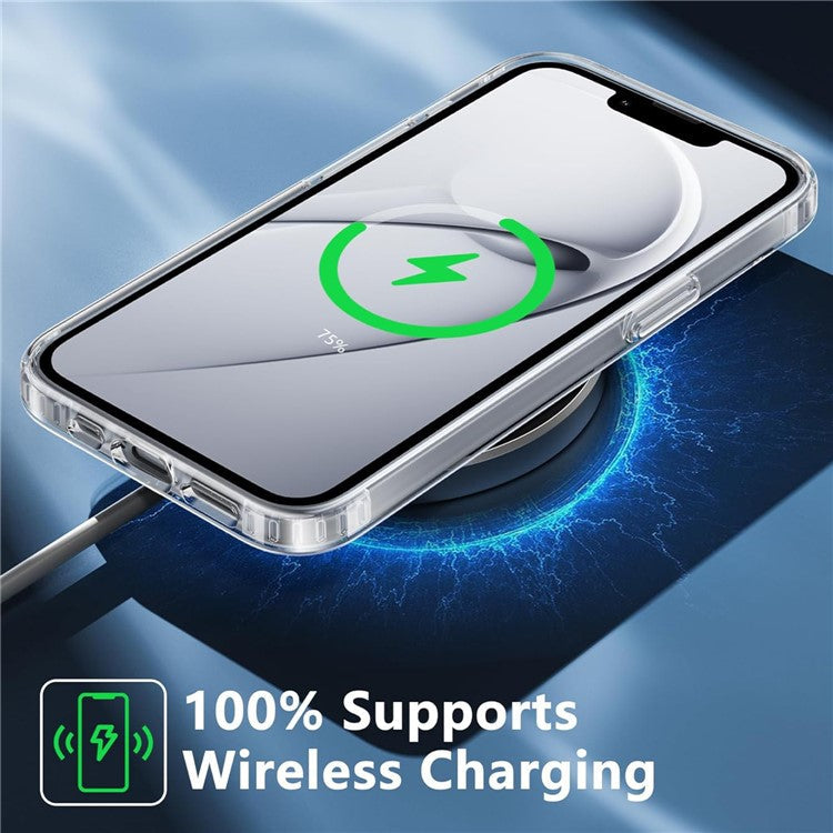 For iPhone 16e Transparent Phone Case Shockproof Acrylic + TPU Cover with Tempered Glass Screen Protector