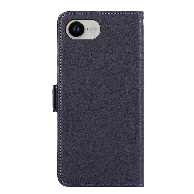ABEEL For iPhone 16e Case Leather Phone Cover with RFID Blocking Wallet - Blue