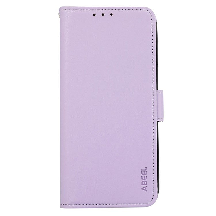 ABEEL For iPhone 16e Case Leather Phone Cover with RFID Blocking Wallet - Purple