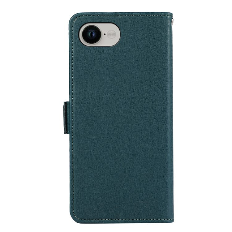 ABEEL For iPhone 16e Case Leather Phone Cover with RFID Blocking Wallet - Green
