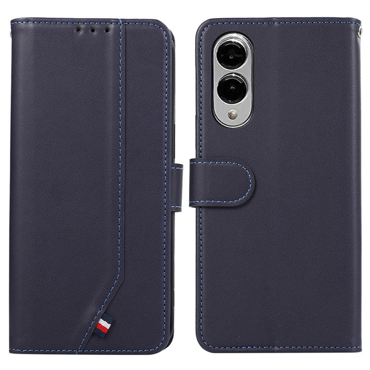 For Samsung Galaxy S25 Edge Case RFID Blocking Flip Leather Phone Cover - Blue
