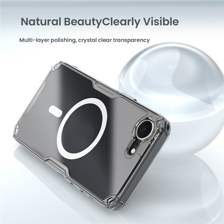 NILLKIN Nature Pro Series for iPhone 16e Case Compatible with MagSafe TPU + PC Ultra Clear Phone Case