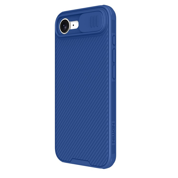 NILLKIN Camshield Pro Series for iPhone 16e Case PC + TPU Slide Camera Lid Phone Cover - Blue