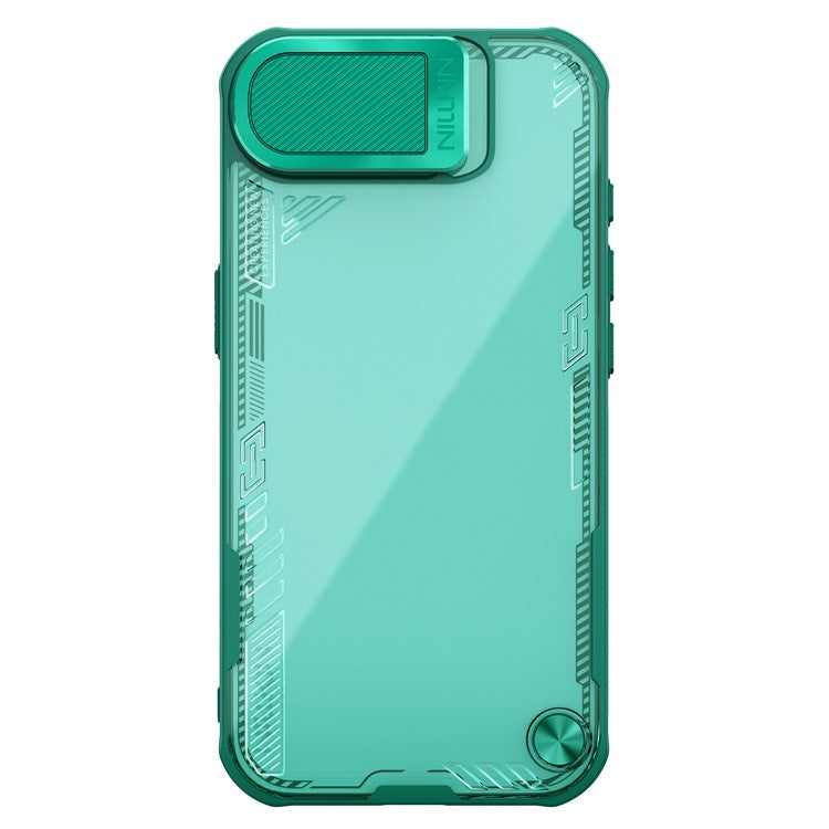 NILLKIN Iceblade Prop For iPhone 16e Case Lens Cover Kickstand PC + TPU Phone Cover - Green