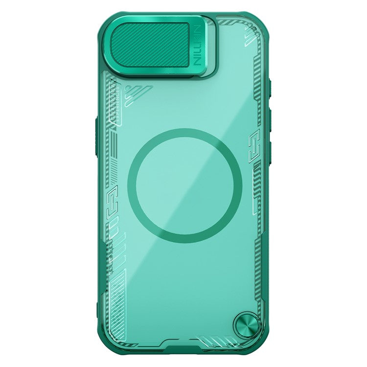 NILLKIN Iceblade Prop For iPhone 16e Case Compatible with MagSafe Lens Cover Kickstand PC + TPU Phone Cover - Green