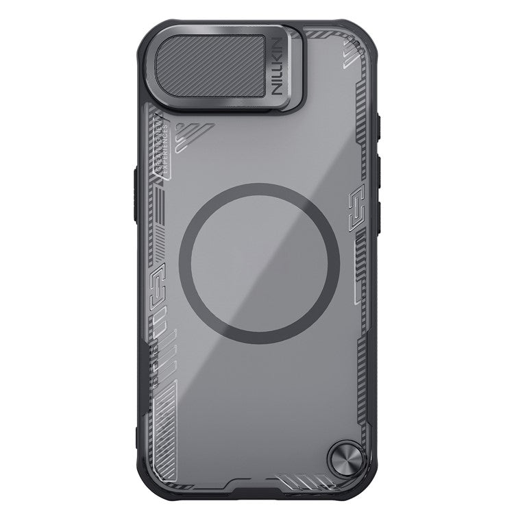 NILLKIN Iceblade Prop For iPhone 16e Case Compatible with MagSafe Lens Cover Kickstand PC + TPU Phone Cover - Black
