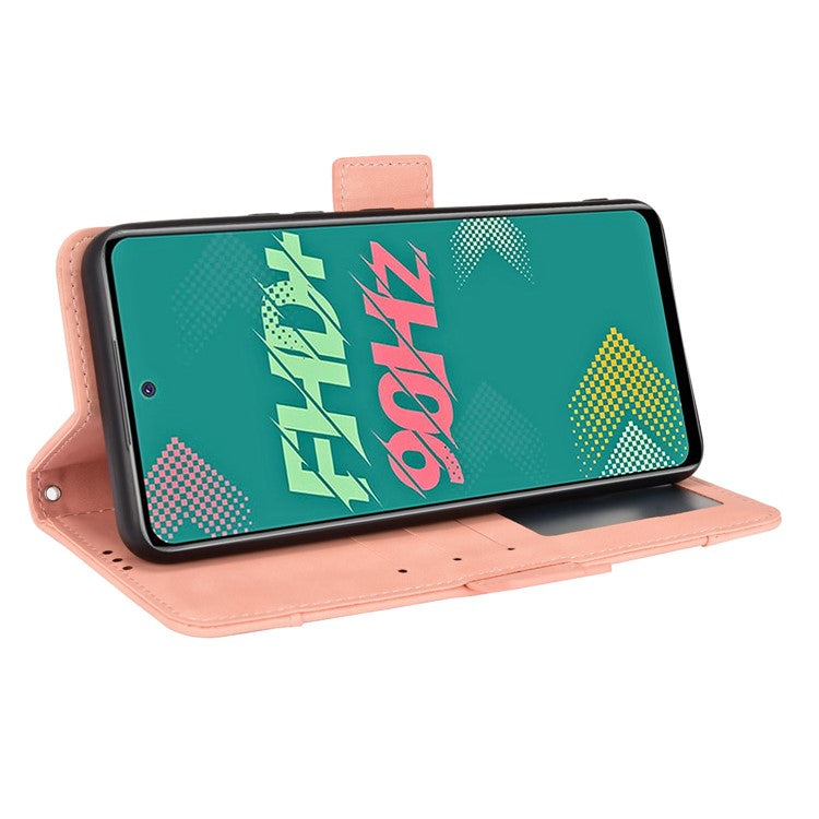 For Infinix Hot 11s / Hot 11s NFC 4G Multiple Card Slots PU Leather Case Dual Magnetic Clasp Phone Cover with Stand Wallet - Pink