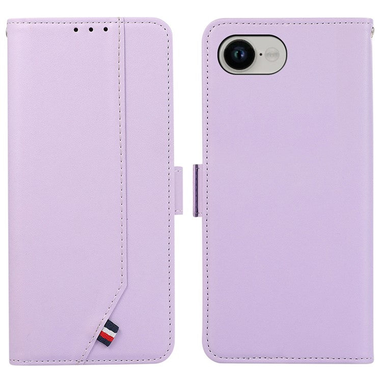 For iPhone 16e Case RFID Blocking Flip Leather Phone Cover - Purple