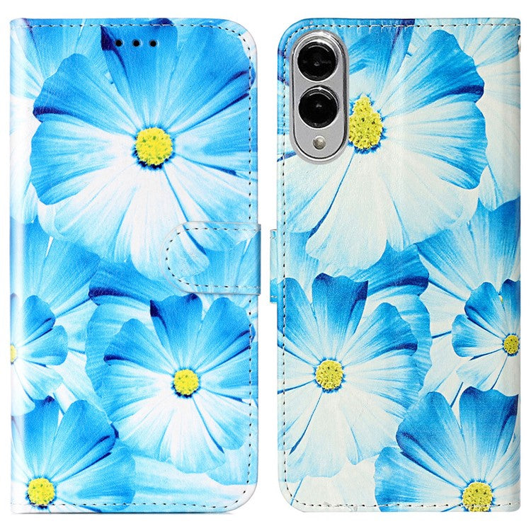 For Samsung Galaxy S25 Edge Case Pattern PU Leather Flip Phone Cover - Orchid