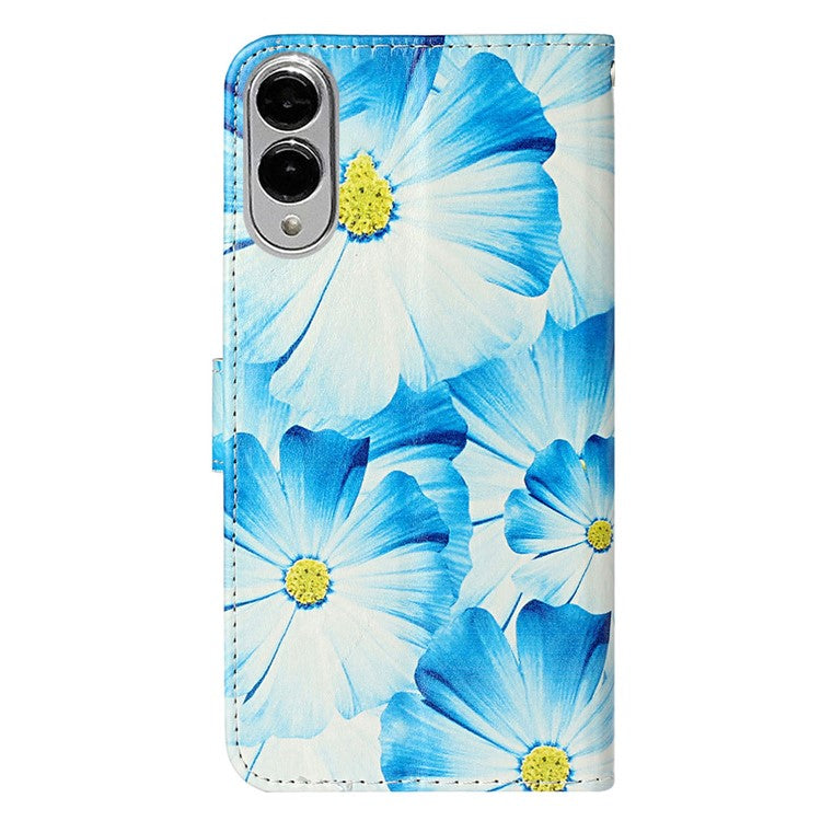 For Samsung Galaxy S25 Edge Case Pattern PU Leather Flip Phone Cover - Orchid